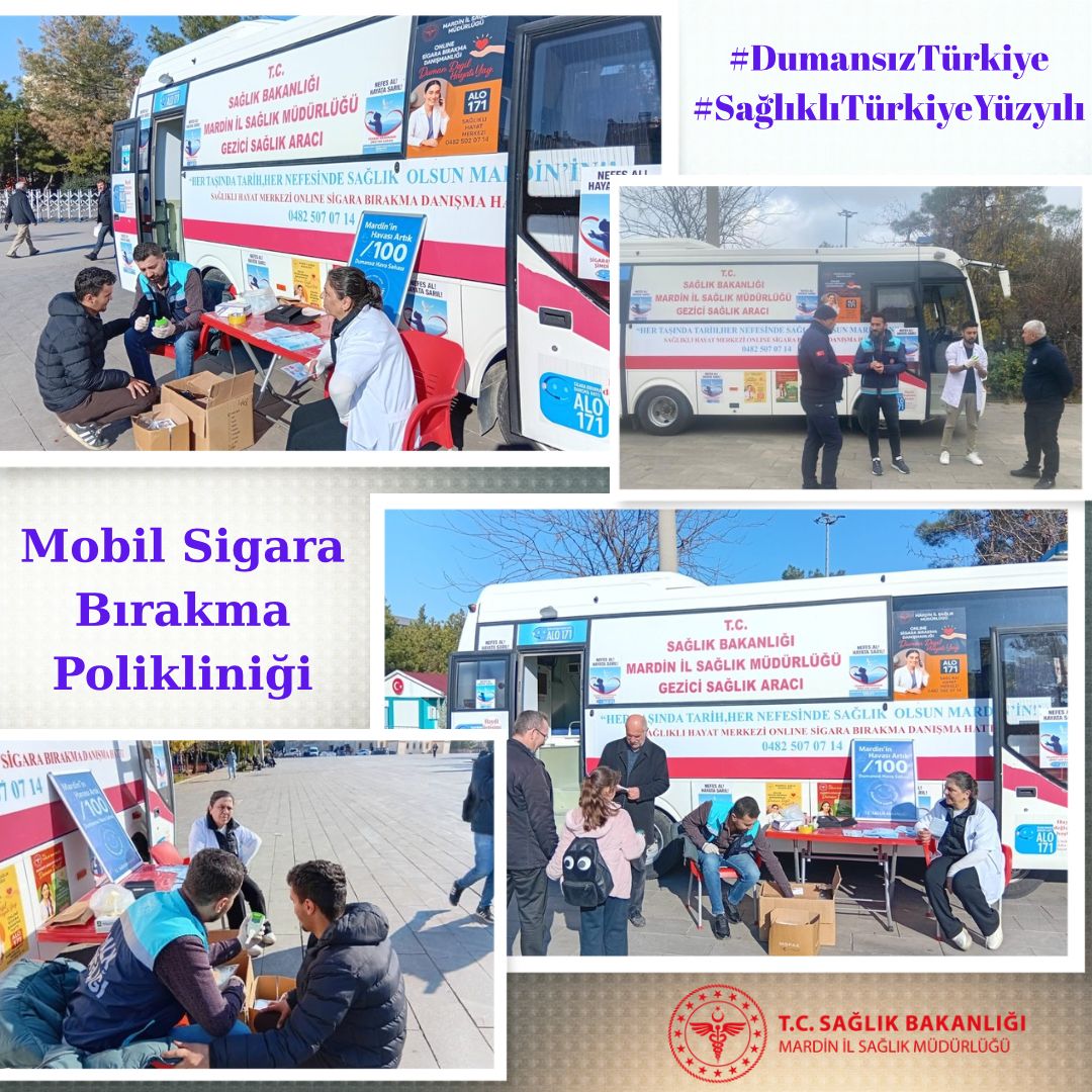 Mardin’de Gezici Mobil Sigara Bırakma Polikliniği vatandaşların hizmetine girdi